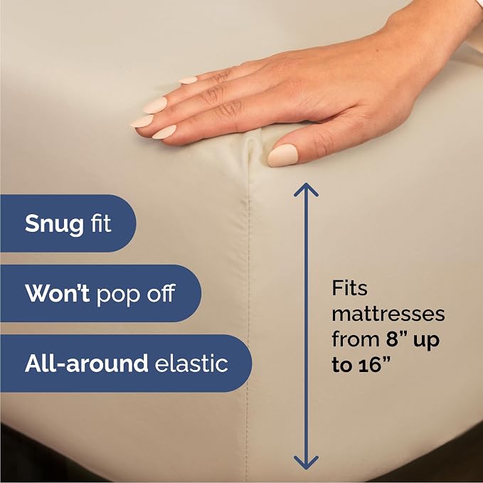 Cal King 6 Piece Bed Sheet Set - Comfy, Breathable & Cooling Sheets - Wheat | Ultra-Soft Hotel Luxury Bedding Set with 8-16 Inch Deep Pockets, 1 Flat & 1 Fitted Sheet & 4 Pillowcases, Wrinkle & Fade Free