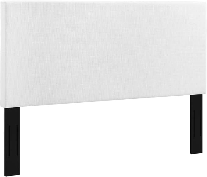 Modway Taylor Full/Queen Upholstered Linen Fabric Headboard, White
