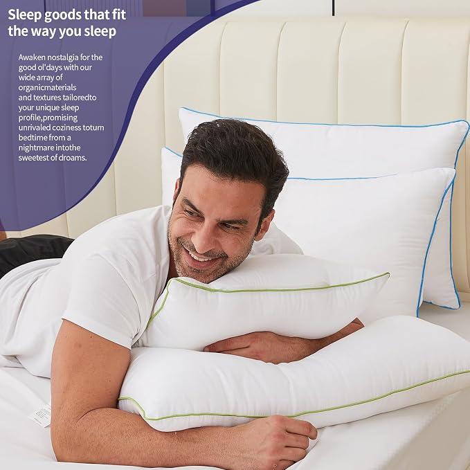 Bed Pillows King Size Set of 2,for Sleeping,Down Alternative Fill | Adjustable with Zipper,Soft Support for Side,Back and Stomach Sleepers,with Oeko-Tex Certified,Luxury Hotel Quality