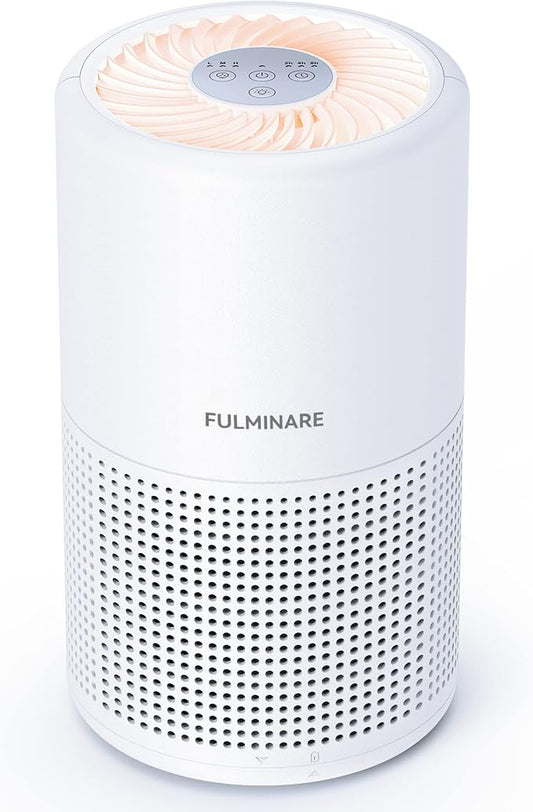 Air Purifiers for Bedroom, FULMINARE H13 True HEPA Filter | Remove Pet Hair, Smoke, Odors，Quiet Air Cleaner With Night Light, Portable Small Air Purifier for Home, Office, Living Room