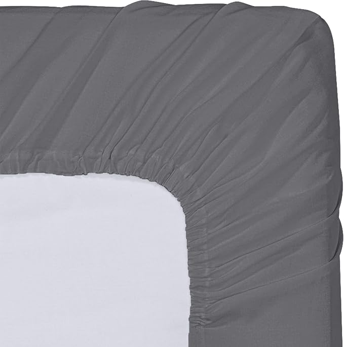 Utopia Bedding Queen Fitted Sheets - Bulk Pack of 6 Bottom Sheets - Soft Brushed Microfiber - Deep Pockets - Shrinkage & Fade Resistant - Easy Care (Grey) | Hotel Comfort, Cooling & Breathable Cotton like Polyester, Easy Fit, Wrinkle & Fade Resistant, ...