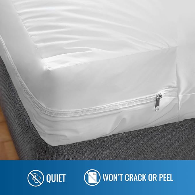DMI Waterproof Mattress Protector, Mattress Pad, Waterproof Mattress Cover, Bed Pad and Bed Cover, Contoured Fitted Sheet, Twin (Pack of 24), White