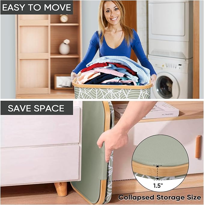 BALEINE 140L Laundry Hamper with Lid, Large Laundry Basket Bin | Large Capacity, Easy-Access Lid, Shape-Retaining Structure, Pull Handles, Ideal for Bedroom, Dorm, Laundry Room