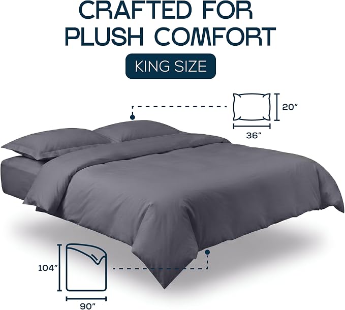 Bulk 8-Pack Hotels King Duvet Cover Set for Resort & Guest House, White | Commercial Bedding Set with 8 Duvet Covers (104x90") and 16 Pillow Shams (20x36") with 2" Flange. Comforter Not Included.