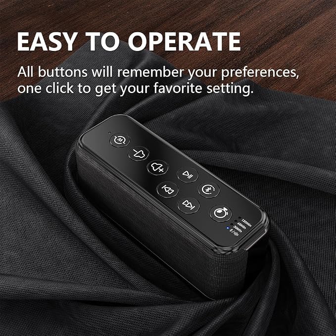 Rechargeable Sound Machine with Bluetooth Speaker, White Noise for Sleep | 15 Soothing Sounds, 3000mAh Type-C Rechargeable Battery, 30/60/120-Minute Auto-Off Timer, Memory and Portable Design