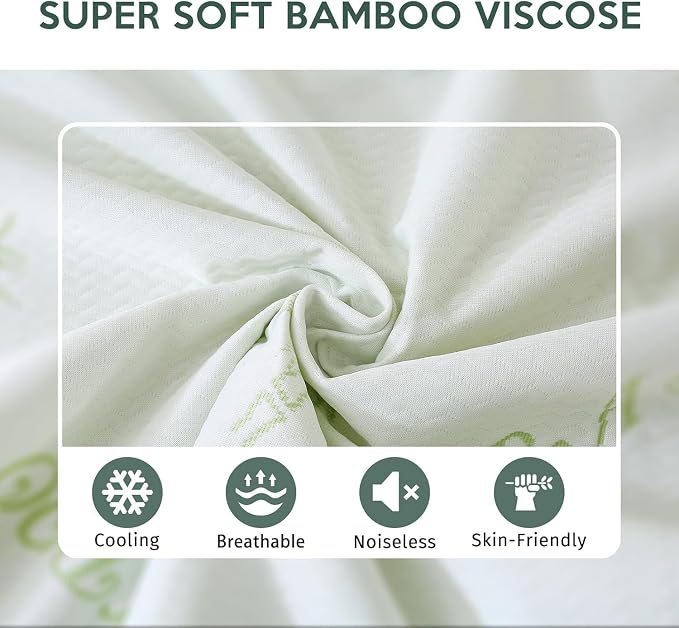 2 Pack Mattress Protector Full Size Bed, 100% Waterproof Mattress Cover, Cooling and Breathable Bed Pad Cover, Deep Pocket 8"-21"