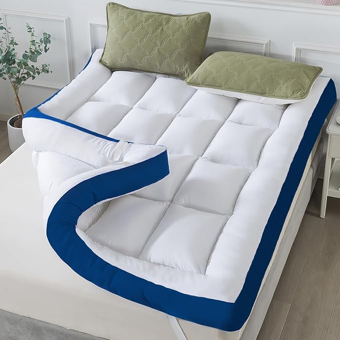 WhatsBedding 4 Inch Memory Foam Full Size Mattress Topper for Back Pain