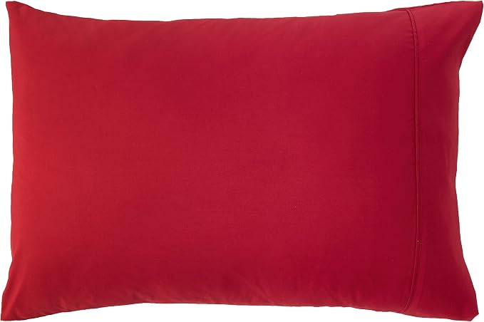 Sweet Home Collection 5 Piece Comforter Set Bag Solid Color All Season Soft Down Alternative Blanket & Luxurious Microfiber Bed Sheets, Red, Twin