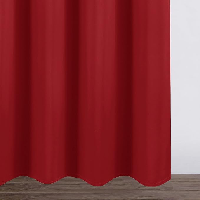Blackout Curtains 52 x 84 inch/Bright Red Curtains Set of 2 Panels/Thermal Insulated Room Darkening Bedroom Curtains