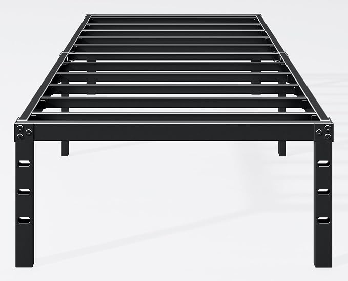 Hafenpo 18 Inch Twin Bed Frame, Under Bed Storage, Black | Sturdy Metal Platform Twin Size, No Box Spring Needed, Heavy Duty, Easy Assembly, Strong Bearing Capacity