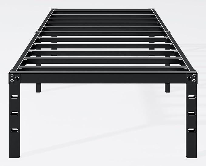 Hafenpo 14 Inch Twin Bed Frame, Under Bed Storage, Black | Sturdy Metal Platform Twin Size, No Box Spring Needed, Heavy Duty, Easy Assembly, Strong Bearing Capacity