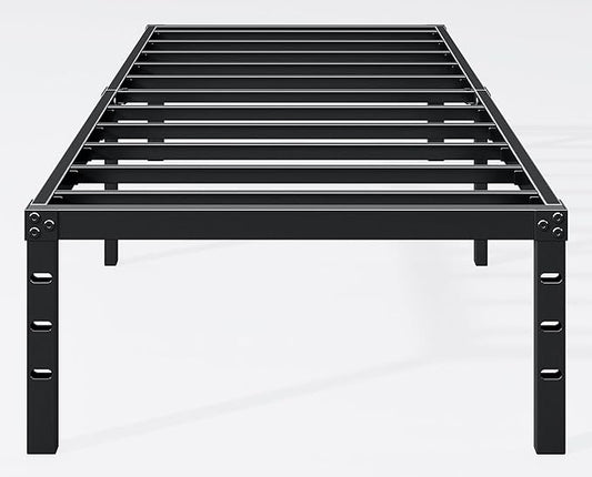 Hafenpo 14 Inch Twin Bed Frame, Under Bed Storage, Black | Sturdy Metal Platform Twin Size, No Box Spring Needed, Heavy Duty, Easy Assembly, Strong Bearing Capacity