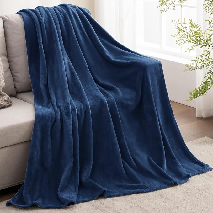 BEDELITE Fleece Blanket Soft Plush Full Bed Blanket Navy 84"x90" | Ultra Soft Fleece, Plush Microfiber, Lightweight Warmth, All Season Comfort, Fade Resistant, Machine Washable, Couch Sofa Bed