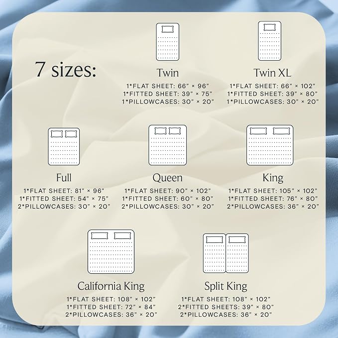LuxClub 4 PC Queen Sheet Set, Breathable Luxury Bed Sheets, Deep Pockets 18" Wrinkle Free Cooling Sheets Machine Washable Hotel Bedding Silky Soft - Sky Queen | LuxClub Silky Fitted Sheet & Pillowcase Sets, Breathable Hotel Luxury Bedding for Mattress ...