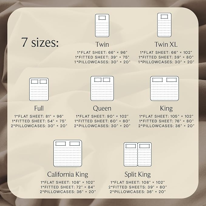 LuxClub 4 PC Queen Sheet Set, Deep Pockets Wrinkle Free Cooling Bed Sheets Hotel Bedding for Women, Men, Includes 1 Fitted Sheet, 1 Flat Sheet and 2 Pillowcases-Soft Dark Khaki | LuxClub Silky Fitted Sheet & Pillowcase Sets, Breathable Hotel Luxury Bed...