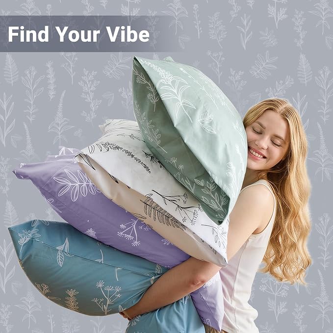 MUXHOMO Duvet Cover King Size, Reversible Floral Grey Duvet Cover Set with Zipper Closure, 3 Pieces Botanical Patterns Soft Microfiber Bedding Set (90"x104", 2 Pillow Cases 20"×36")