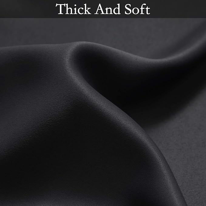 SimpleHome Black to Grey White Ombre Room Darkening Curtains 63 Inch | Curtains for Living Room,Light Blocking Thick Thermal Insulated Grommet Window Curtains Drapes for Bedroom, 2 Panels,52Wx63L
