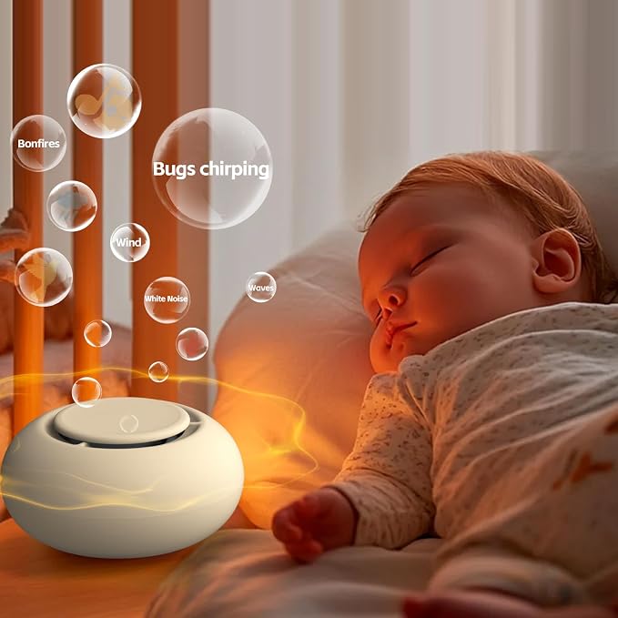 Portable Baby Sound Machine & Essentials for Babies & Kids-Putty | White Noise Machine[Timer Function][20 Soothing Sounds][15 Hours Battery Life]Travel,Registry,Gifts,Clips on Baby Stroller