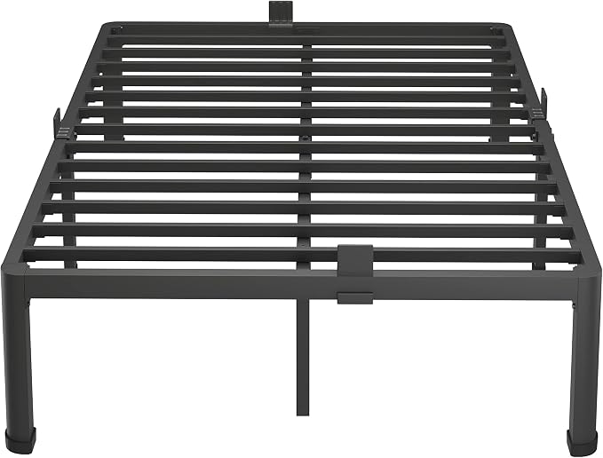MAF 12 Inch Full Size Metal Platform Bed Frame with Round Corner Legs | Mattress Baffle, 3000 LBS Heavy Duty Steel Slat Support, Noise Free, No Box Spring Needed, Easy Assembly, 10.4" Storage Space