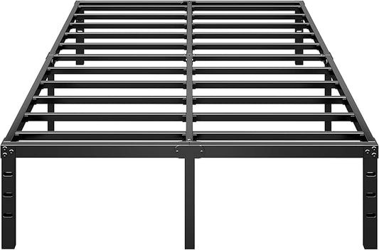 HLIPHA Metal Platform Bed Frame 16 Inch Tall,No Box Spring Needed,King Size Bed with Heavy Duty Strong Support Slats,Easy to Assemble,Black