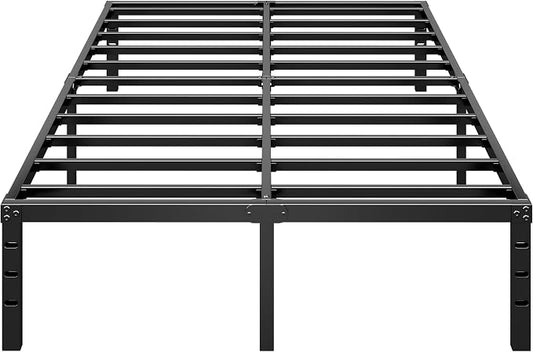 HLIPHA Metal Platform Bed Frame 18 Inch Tall,No Box Spring Needed,Full Size Bed with Heavy Duty Strong Support Slats,Easy to Assemble,Black
