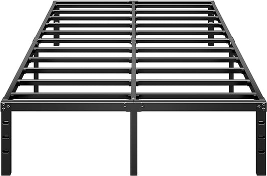 HLIPHA Metal Platform Bed Frame 12 Inch Tall,No Box Spring Needed,Queen Size Bed with Heavy Duty Strong Support Slats,Easy to Assemble,Black