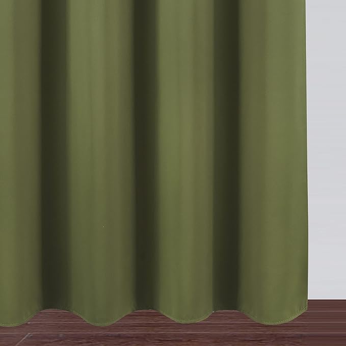 Oilve Green Blackout Curtains 38 x 54 Inch Length/Set of 2 Curtain Panels/Thermal Insulated Room Darkening Blackout Curtains