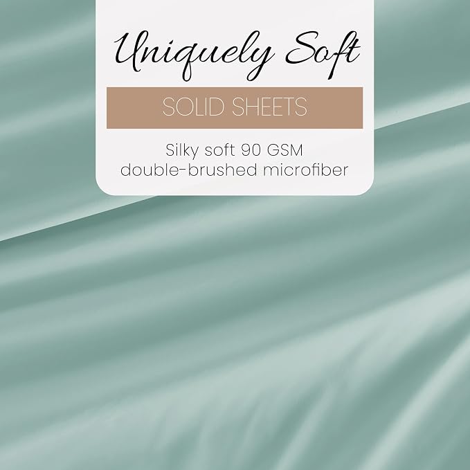 Linen Market Bed Sheets for Twin Size Bed (Aqua) - Sleep Better Than Ever with These Soft and Cooling Twin Sheets - Deep Pocket Fits 16" Thick Beds - 3 Piece Twin Sheet Set