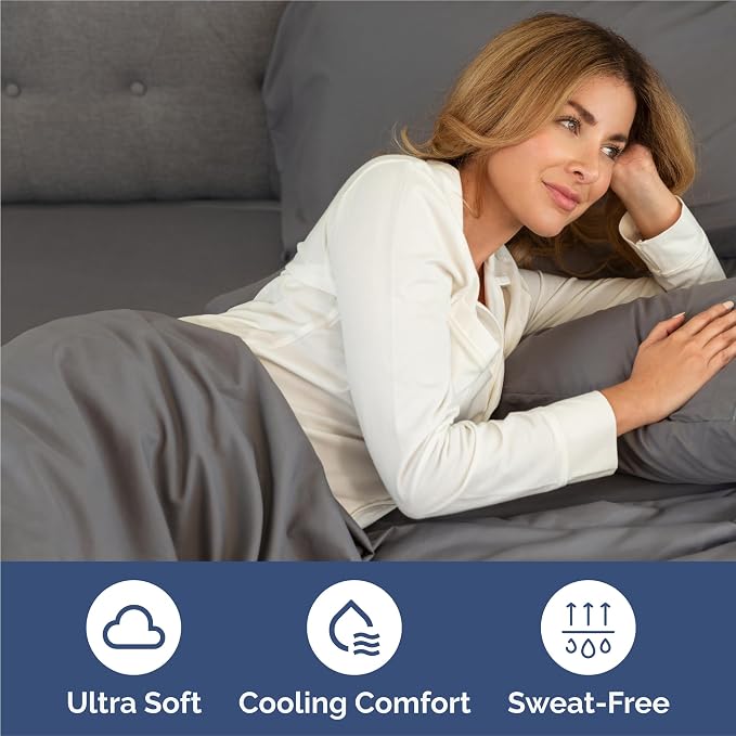 King 6 Piece Bed Sheet Set - Comfy, Breathable & Cooling Sheets - Dark Grey | Ultra Soft Hotel Luxury Bedding Set w/ 8-16 Inch Deep Pockets - 1 Flat & 1 Fitted Sheet & 4 Pillowcases - Wrinkle & Fade Free