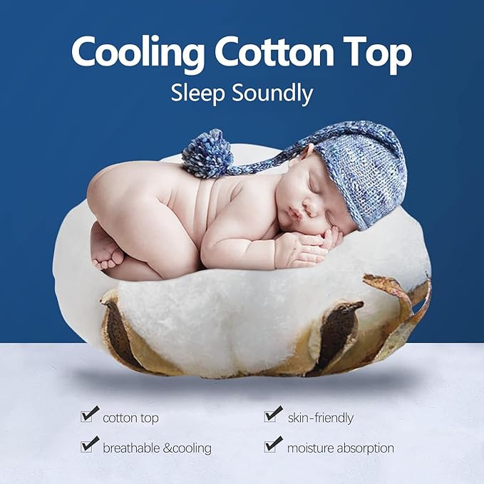 Queen Mattress Topper, Cotton Extra Thick Pillow Top Mattress Pad | 100% Cotton Top Bed Topper Protector, Cooling Mattress Cover for Back Pain, Soft Breathable for Hot Sleeper, White