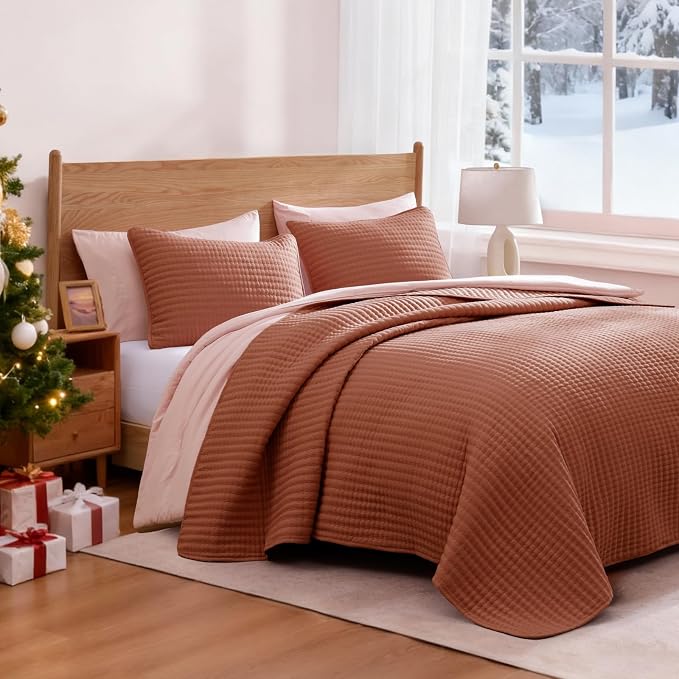 Queen Quilt-Lightweight Bedspreads Queen Size Quilt Bedding Set | Soft Coverlet with 2 Pillow Shams for All Seasons, Suitable for Bed, Couch, 3 Pieces, 90"x94"