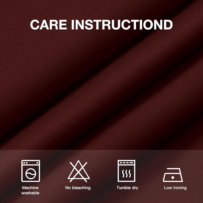 COSVIYA Grommet Room Darkening Burgundy Curtains 84 inch Long for Bedroom | Light Blocking Insulated Thermal Curtains for Living Room, Blackout Thick Polyester Window Drapes,38x84 inches, 2 Panels