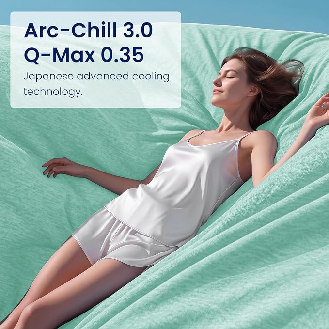 Topcee Cooling Blanket Throw 50"x70" for Hot Sleepers Summer Blanket | Absorbs Heat Cold Summer Blanket for Night Sweats & Menopause Q-Max>0.5 Lightweight Breathable Soft Double-Side Cooling