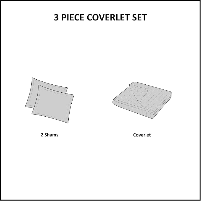 Madison Park Reversible Quilt Cabin Lifestyle Plaid Design - All Season, Breathable Coverlet Bedspread Bedding Set, Matching Shams, Timber Black/Brown King/Cal King(104"x94") 3 Piece | Diamond Quilted, Reversible Coverlet Set, Plush Cotton Filled, Ligh...
