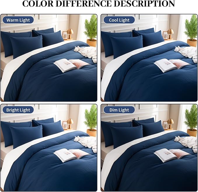 NEXHOME PRO Oversized King Duvet Cover Set – 100% Certified Organic Cotton with Washed Feel & Linen-Like Texture, Comfortable & Breathable, Home Bedding Set (No Comforter) 12098