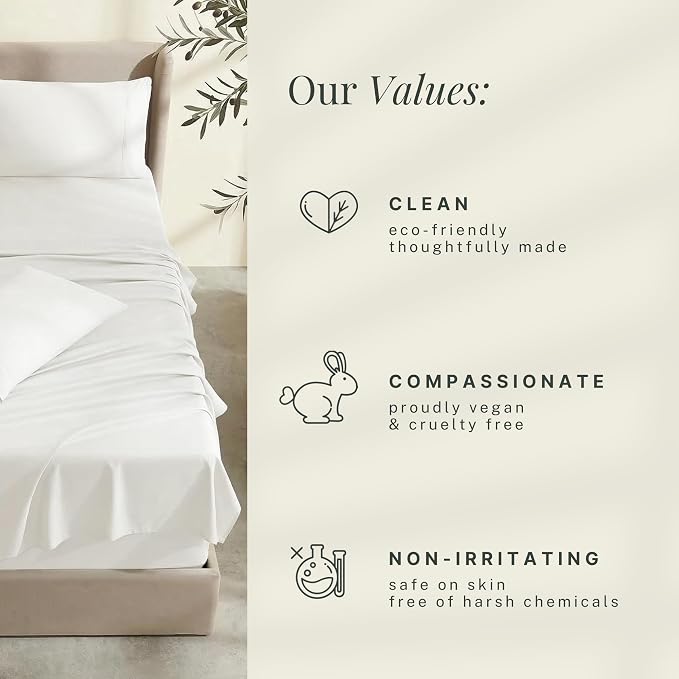 Hearth & Harbor Bed Sheets, Luxury Soft 6 Piece Bed Sheet Set Extra Deep Pocket Fitted Sheets Fits Mattress up to 21", Double Brushed Bedding Sheets & Pillowcases,