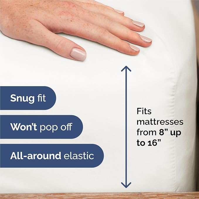 King 6 Piece Bed Sheet Set - Breathable & Cooling Sheets - Antique White | Ultra Soft Hotel Luxury Bedding Set w/ 8-16 Inch Deep Pockets - 1 Flat & 1 Fitted Sheet & 4 Pillowcases - Wrinkle & Fade Free