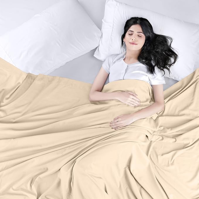 Twin Size Flat Sheet Only Pack of 6, Ultra Soft Hotel Sheets, Beige | Hotel Bedding, Cooling Comfort, Smooth Feel, Wrinkle & Fade Resistant, Easy Care, Long-Lasting, Machine Washable, OEKO-TEX