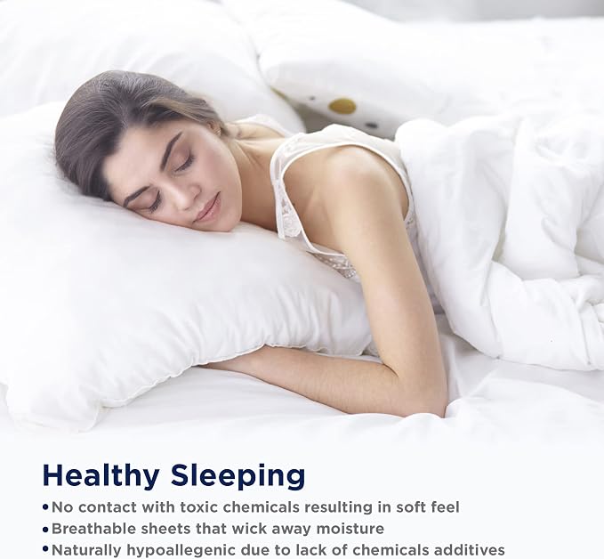 LANE LINEN 100% Egyptian Cotton Bed Sheets King Size – 16 Inch Extra Deep Pocket, Naturally Cooling, No-Pill, Fade-Resistant Cotton Sheets King – Sandbar