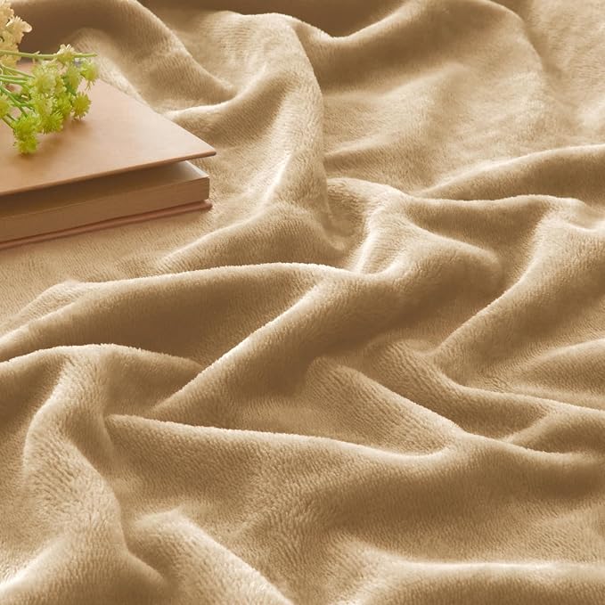 BEDELITE Fleece Blanket Soft Plush King Bed Blanket Light Camel 108"x90" | Ultra Soft Fleece, Plush Microfiber, Lightweight Warmth, All Season Comfort, Fade Resistant, Machine Washable