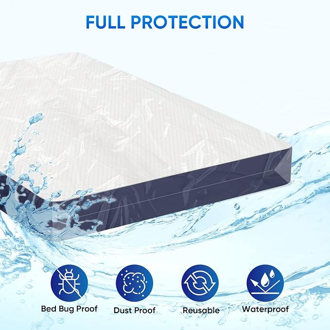 TICONN 2PK Plastic Mattress Bag for Moving Storage, Waterproof Mattress Protector Cover, Heavy-Duty Mattress Moving Supplies (4 mil, Twin) (Pack of 2)