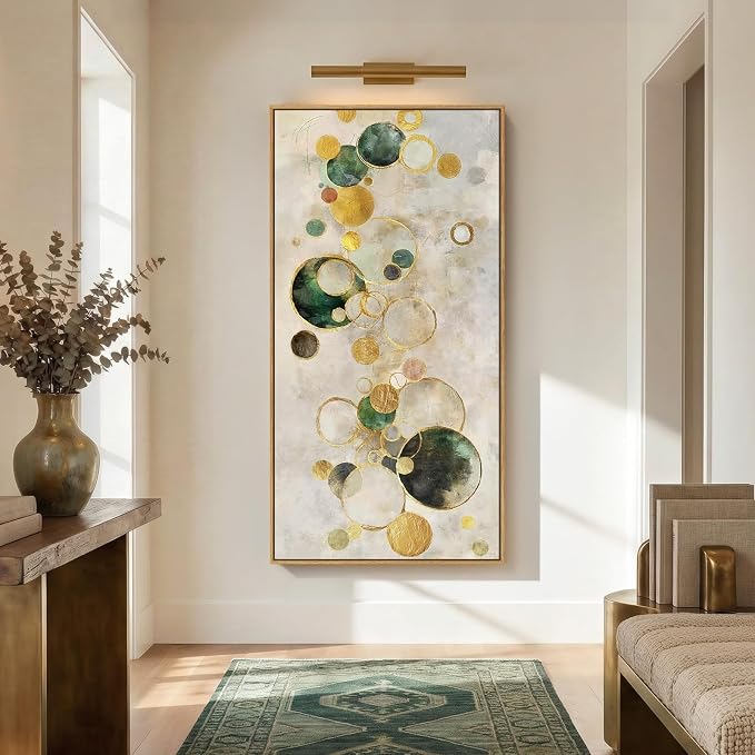 Large Framed Gold Abstract Wall Art for Living Room, Horizontal 30x60 In | Modern pictures, Canvas prints, Wood frame, Minimalist painting, Artwork for walls, Wall decor for bedroom dining room office