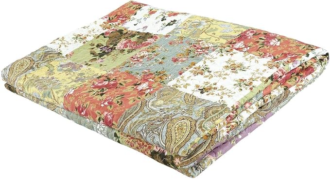 Legacy Decor 3 PCS Paisley Reversible All Season Bedspread Quilt Coverlet Oversize Queen Size