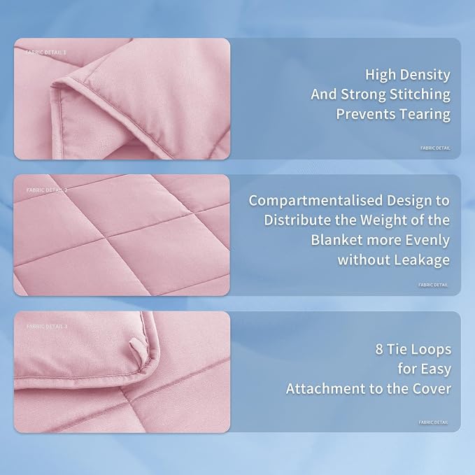 Weighted Blanket for Adults (20 lbs, 60" x 80") Queen Size Soft Cooling Heavy Blanket Sleeping, Apply to 190-210 lbs Body, Thick Breathable Blanket with Glass Bead, Easy Care