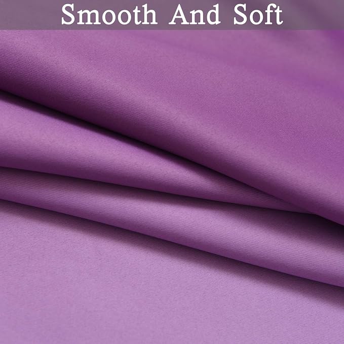 SimpleHome Ombre Gradient Purple White to Gray Curtains for Bedroom,52Wx84L | Room Darkening Curtains,Light Blocking Thermal Insulated Grommet Window Curtains for Living Room,2 Panels,84 Inches Length