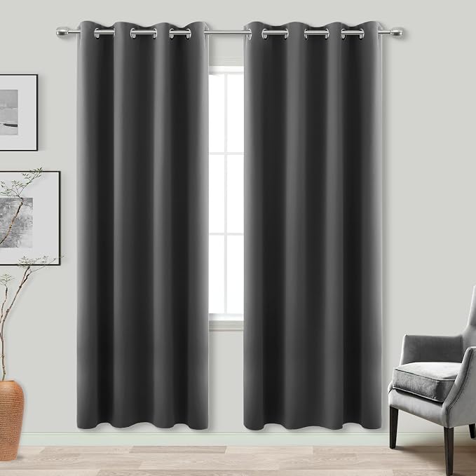 KOUFALL 78 Inch Long Closet Curtain 2 Panels,Insulated Thermal Closet Door Curtains Without Doors,Blackout Alternative to Accordion Door