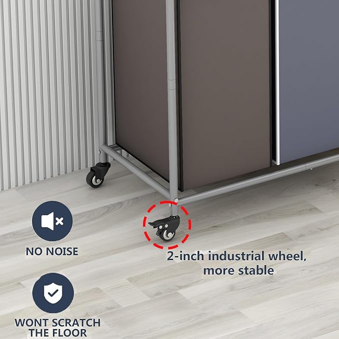 LINZINAR 4 Bags Laundry Hamper, Assorted Laundry Basket 180L Laundry Sorter | Laundry Room Organization with Heavy Duty Rolling Lockable Wheels and Removable Bag, Bedroom Laundry Cart for Clothes Storage