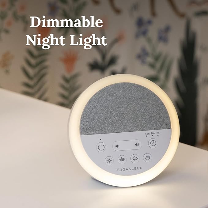 Yogasleep Nod White Noise Sound Machine, With Soft Night Light & Sleep Timer, 20 Sound Options Including Lullabies, Nature & Pink Noise, Sleep Aid For Baby & Adults, Noise Canceling For Office Privacy