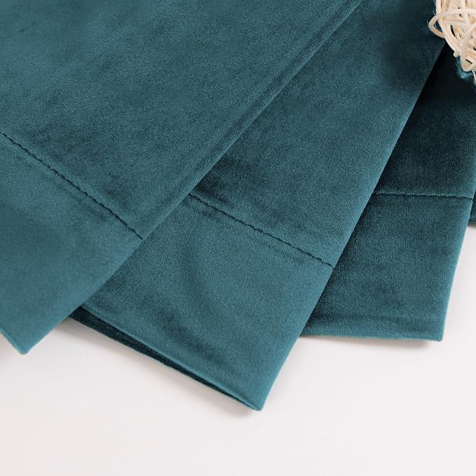 BGment Teal Velvet Curtains 84 Inch for Bedroom, Thick Thermal Insulated Room Darkening Curtains Noise Reduce Back Tab and Rod Pocket Window Panels for Living Room, Set of 2 Panels, 52 x 84 Inch | Super Soft, Thermal Insulated, Room Darkening, Noise Re...