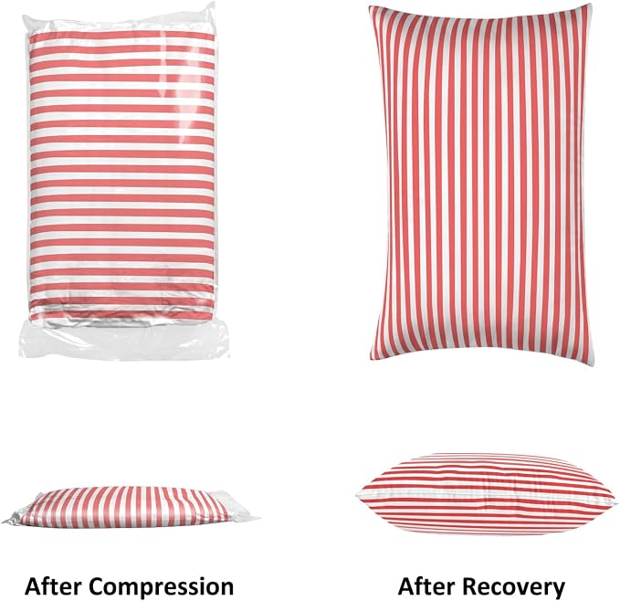 EIUE Bed Pillows for Sleeping 2 Pack Queen Size，Super Soft Down Alternative Microfiber Filled Pillows,Pillows for Side and Back Sleepers,20 x 30 Inches,Red